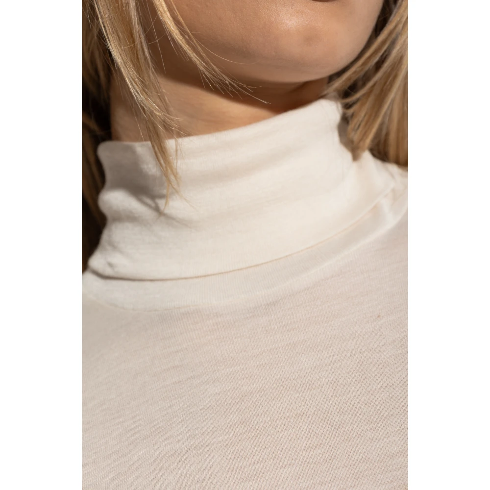 Hanro Zijden Turtleneck Beige Dames