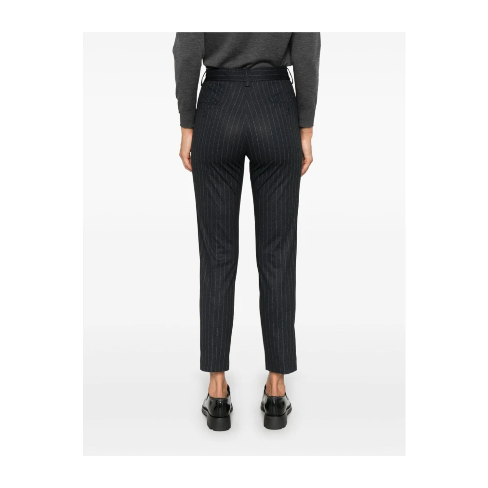 Herno Gestreepte broek voor heren Black Dames