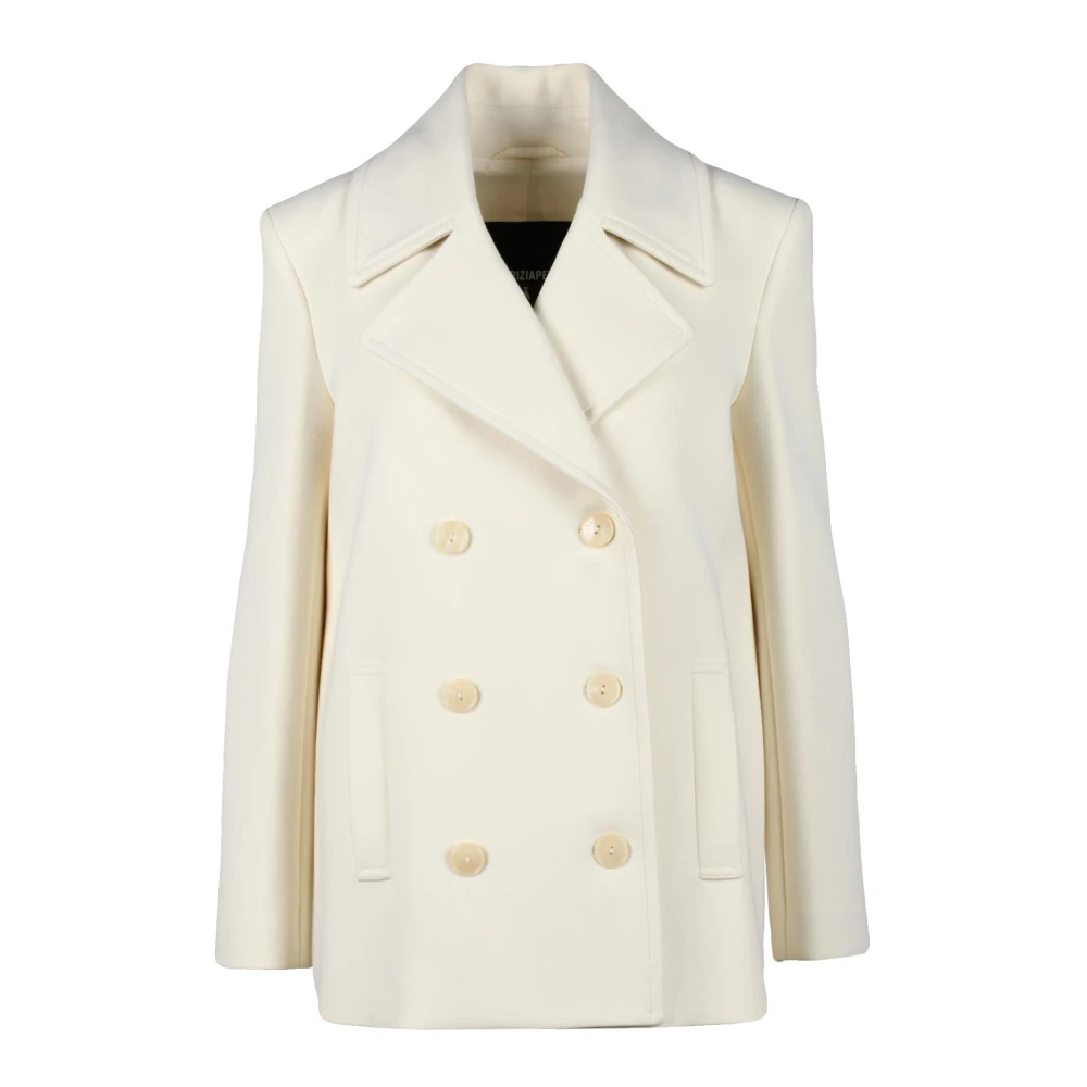PATRIZIA PEPE Elegant buitenkleding met polyester mix White Dames