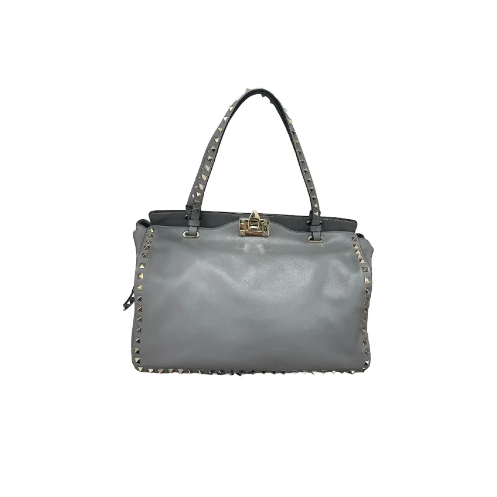 Valentino Vintage Pre-owned Leather handbags Gray Dames