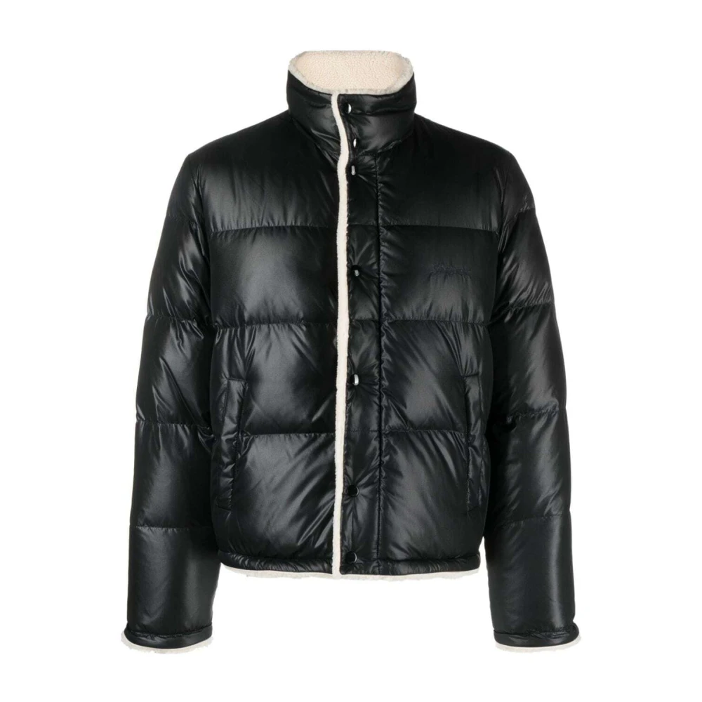 Saint Laurent Puffer Jas met Shearling Voering Black Heren