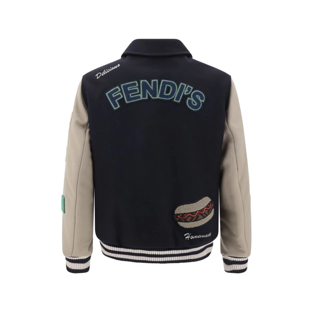 Fendi College-stijl wollen bomberjack Multicolor Heren