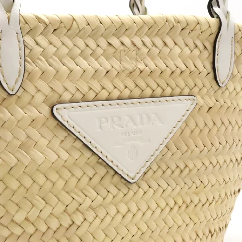 Prada Vintage Pre-owned Leather totes Beige Dames