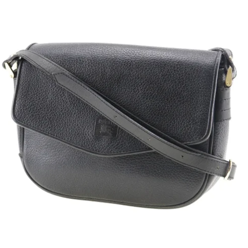 Burberry Vintage Pre-owned Leather shoulder-bags Black Dames