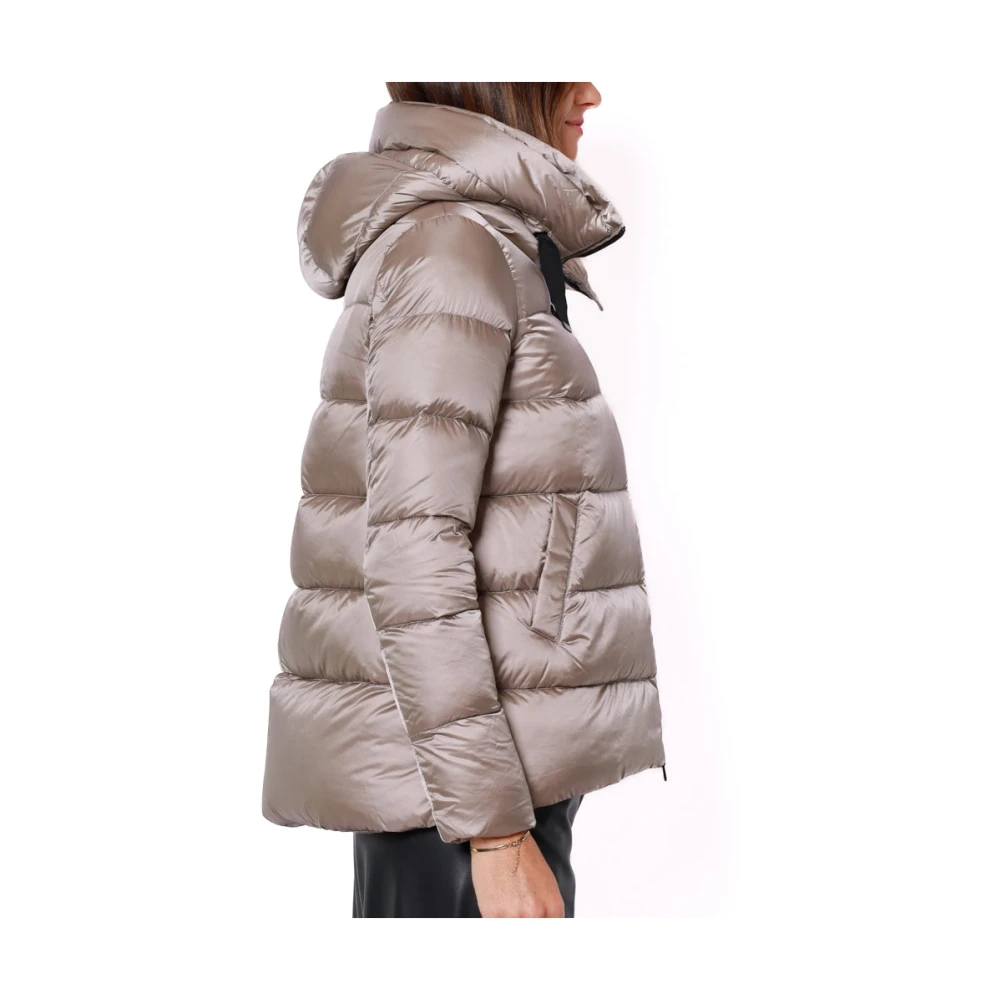BomBoogie Korte gewatteerde winterjas met capuchon Gray Dames