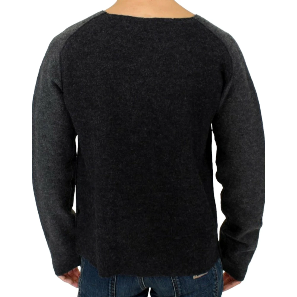 Costume National Grijze wollen trui met ronde hals Gray Heren