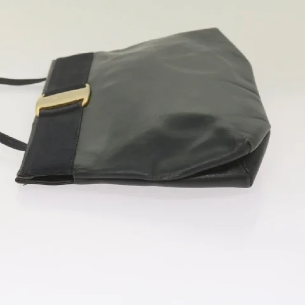 Salvatore Ferragamo Pre-owned Leather shoulder-bags Blue Dames
