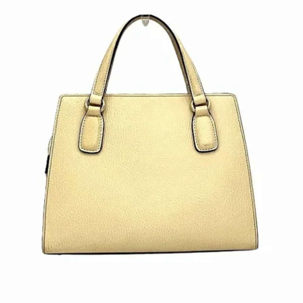 Gucci Vintage Pre-owned Leather handbags Beige Dames