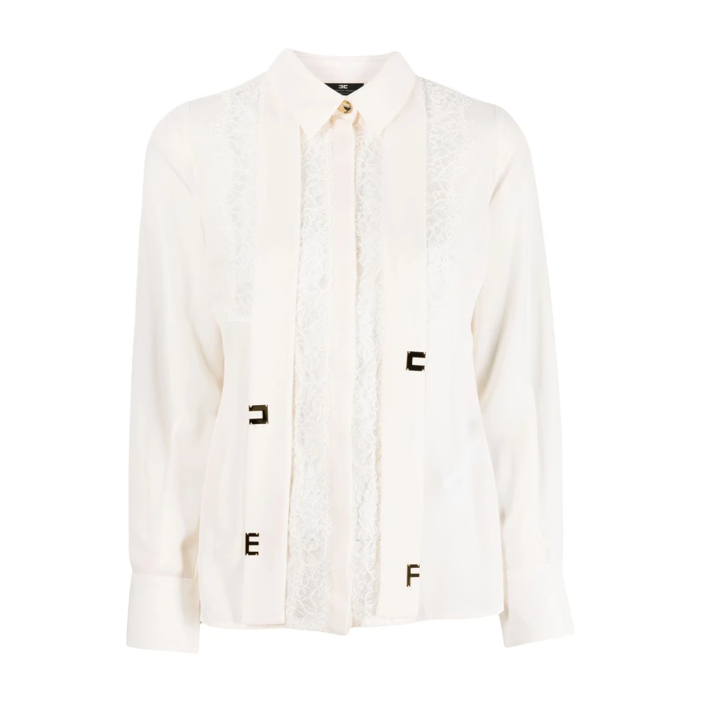 Elisabetta Franchi Witte Shirts voor Vrouwen Aw23 White Dames
