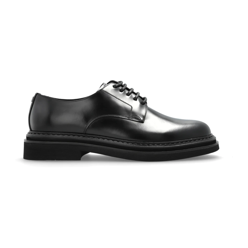 Dolce & Gabbana Men's Black Laced Shoes, 8 Uk, Derby Type Shoes
