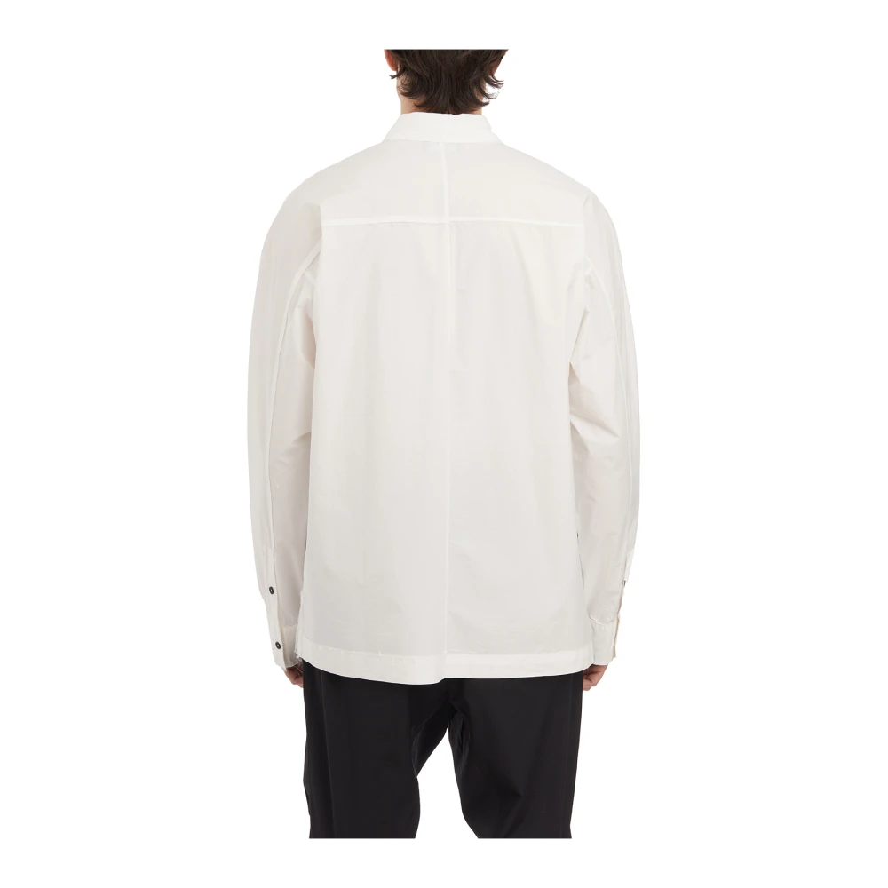 Andrea Ya aqov Katoenen Overhemd Lange Mouw White Heren