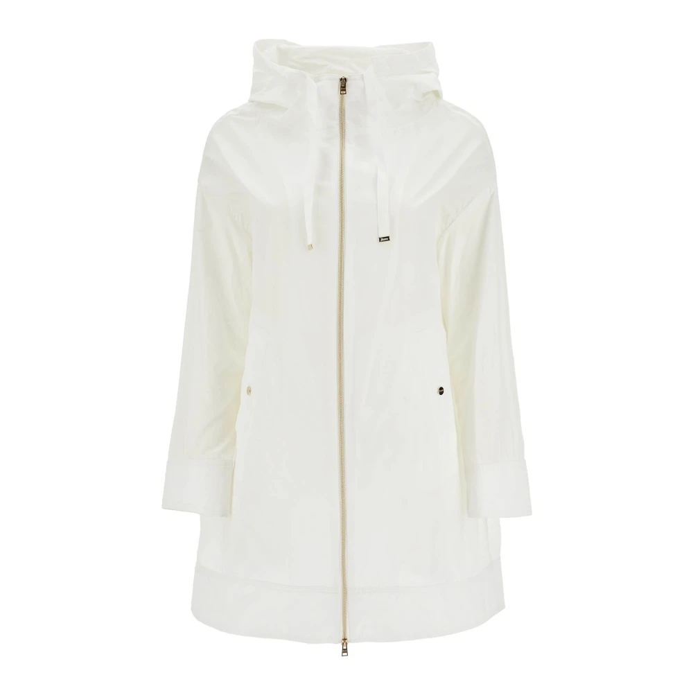 Herno Waterdichte Parka met 3 4 Mouwen White Dames