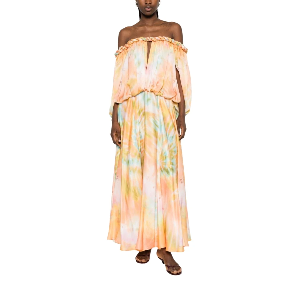 Zimmermann Women's Multicolor Maxi Dresses, S, Luna Silk Maxi Dress