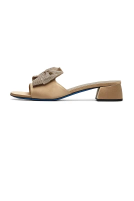 Satin Mule med Rosett