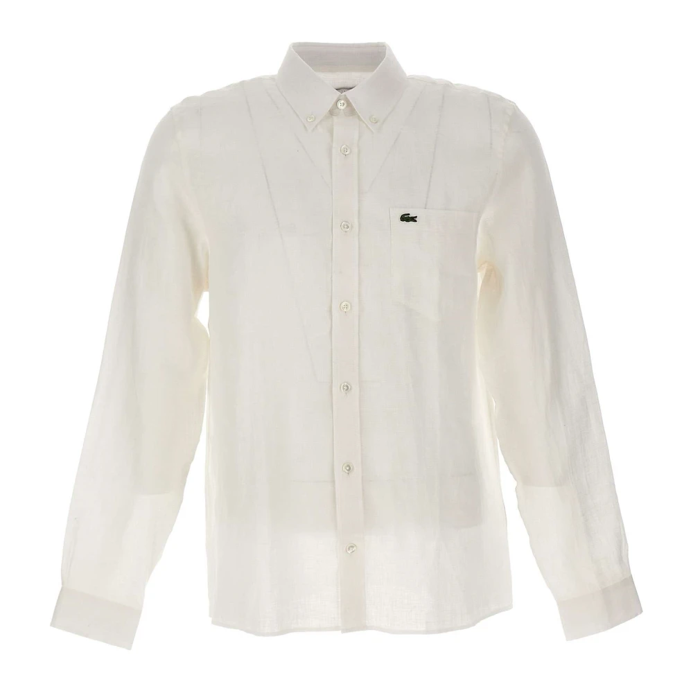 Lacoste Men's White Casual Shirts, M, Shirts