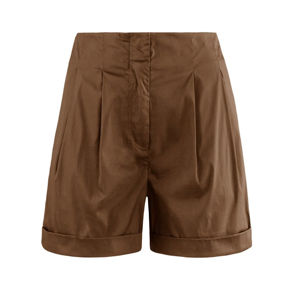 BomBoogie Beige Shorts Lente Zomer Regular Fit Brown Dames