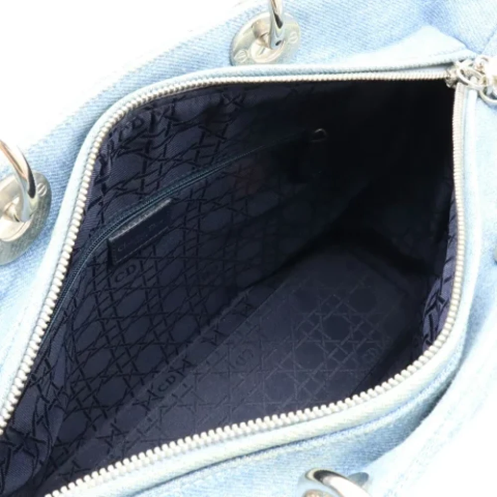 Dior Vintage Pre-owned Denim handbags Blue Dames