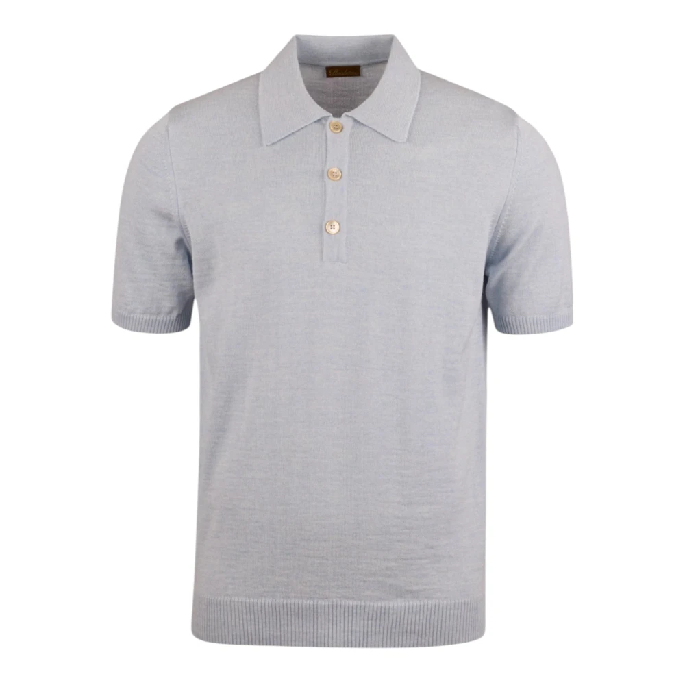 Stenströms Men's Blue Polo Shirts, M, Merino Wool Polo Shirt