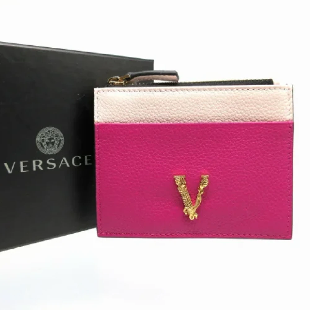 Versace Pre-owned Leather wallets Pink Dames