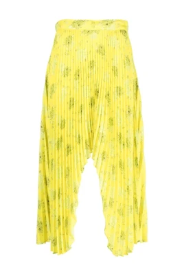 Arch Pleated Midi Skirt