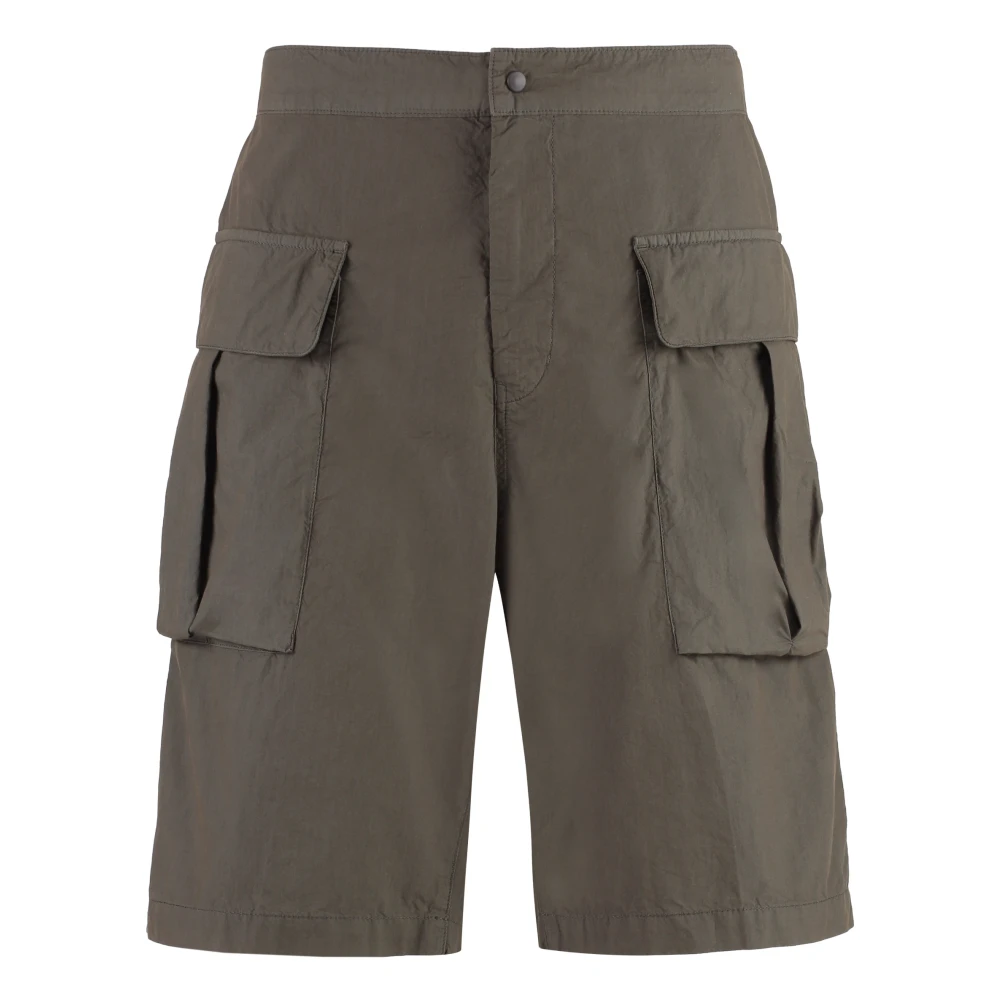Aspesi Cotton Cargo Bermuda Shorts Gray Heren