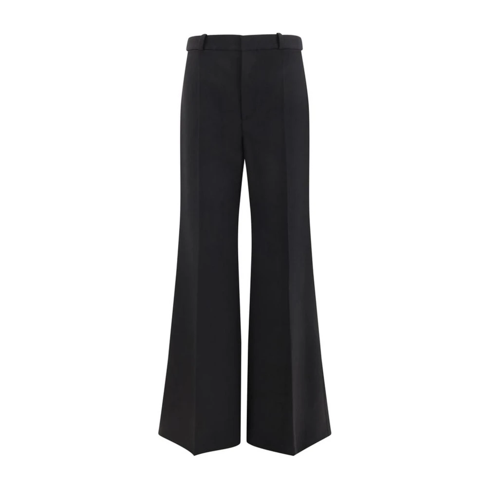 Chloé Women's Black Wide Wool Flare Pants