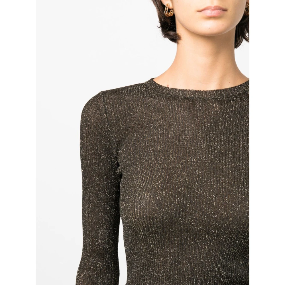 Twinset Lurex Ribtrui Black Dames