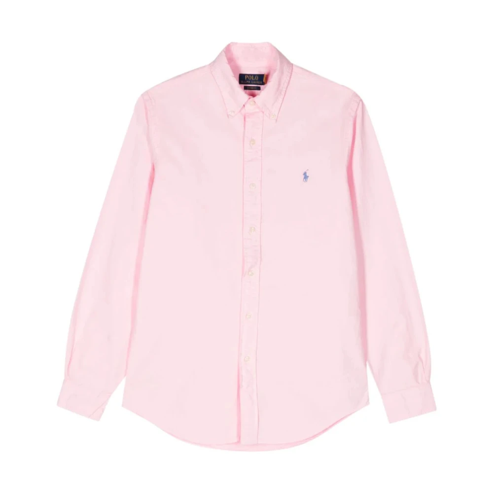 Ralph Lauren Custom Fit Oxford Overhemd Pink Heren