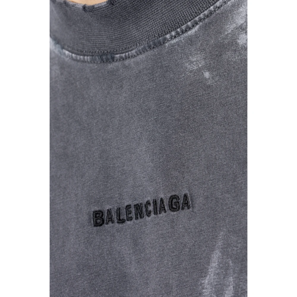 Balenciaga T-shirt met logo Gray Heren