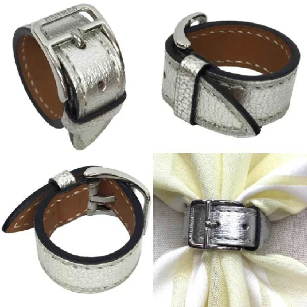 Hermès Vintage Pre-owned Leather belts Gray Dames