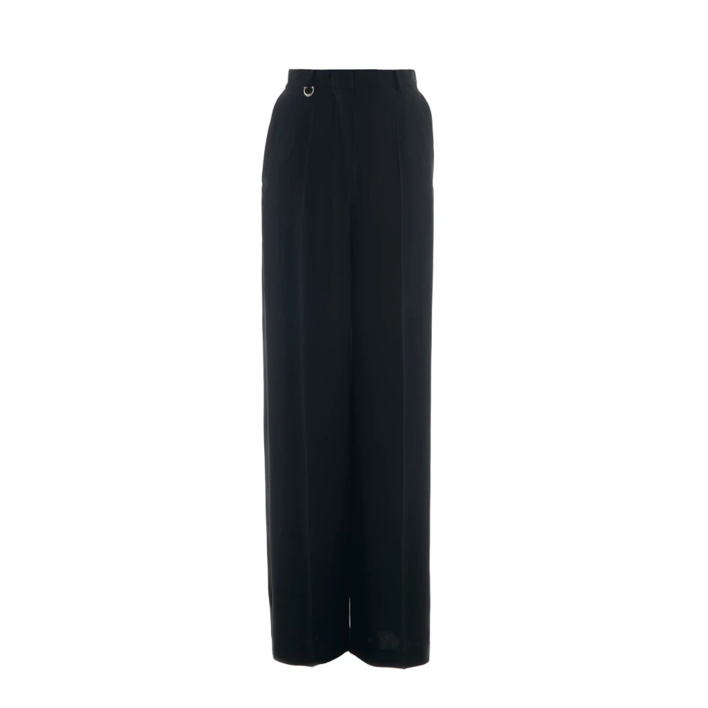 John Richmond Op maat gemaakte wijde pijpen broek Black Dames