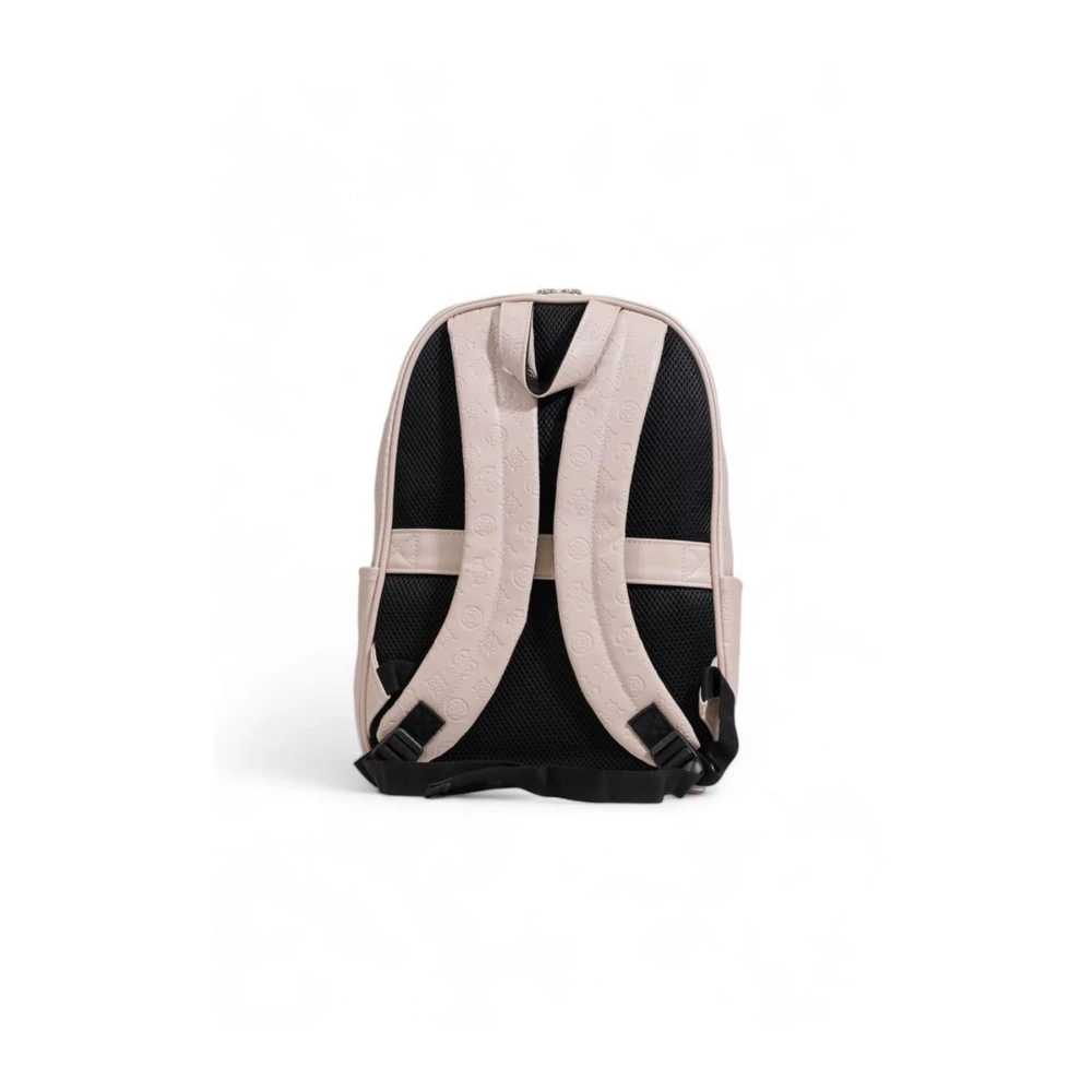 Guess Stijlvolle Polyurethaan Rugzak met Ruime Compartimenten Pink Dames