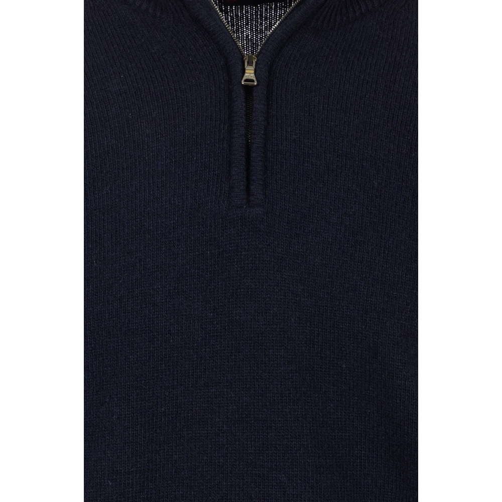 PAUL & SHARK Blauwe Sweater Half Zip Stijl Blue Heren