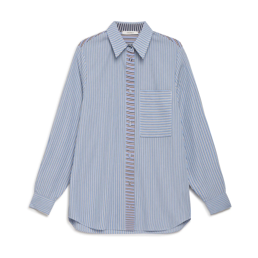 Maliparmi Gestreept Patch Shirt Multicolor Dames