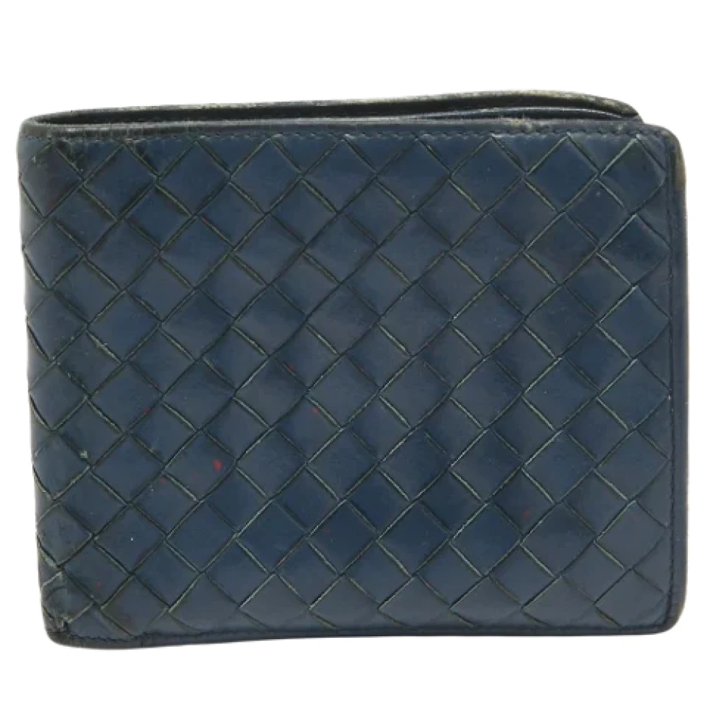 Bottega Veneta Vintage Pre-owned Leather wallets Blue Heren