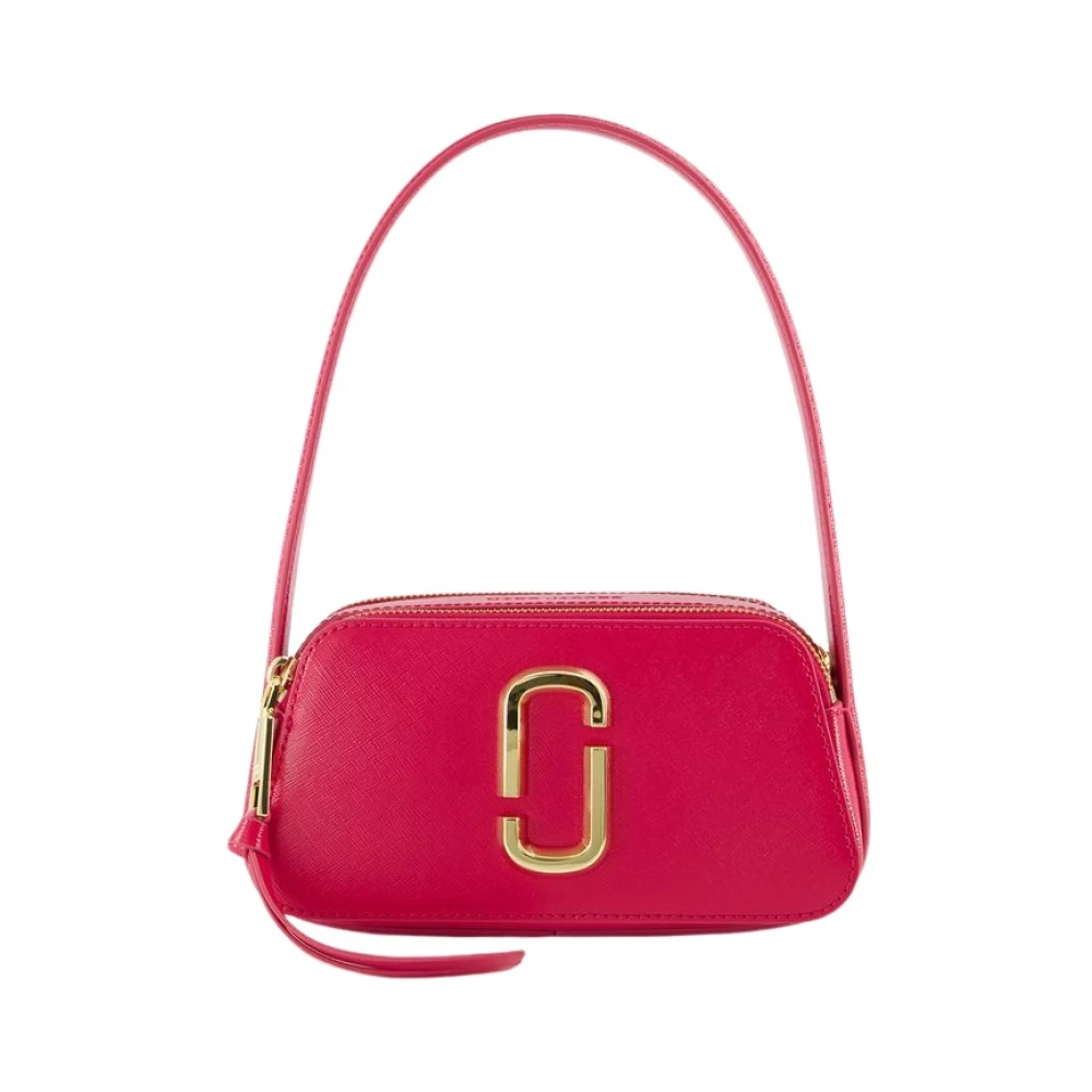 Marc Jacobs Shoppers The Slingshot Shoulder Bag Leather Pink in poeder roze