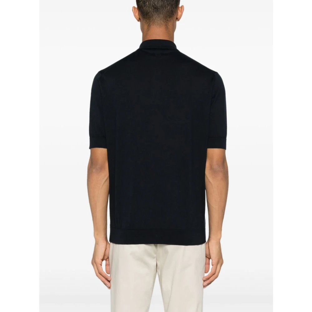 Lardini Blauwe Polo T-shirts en Polos Blue Heren