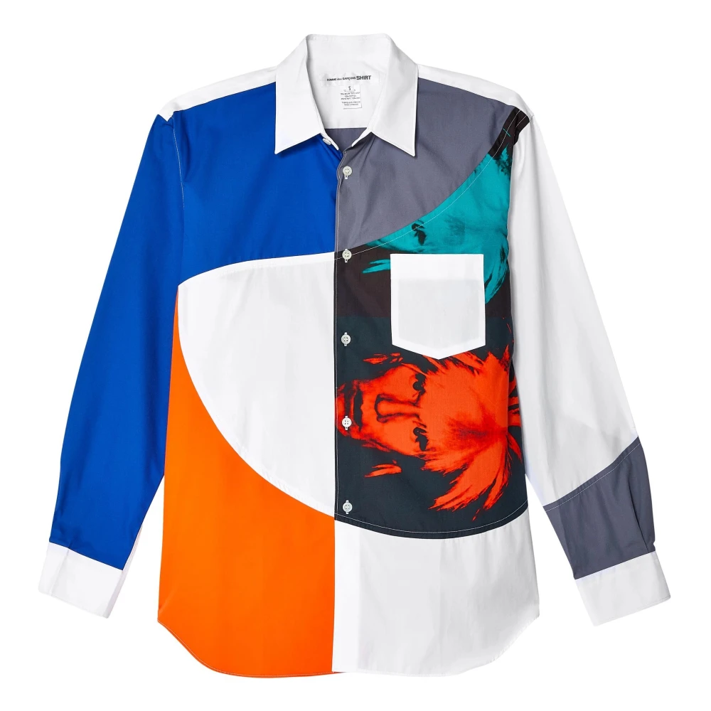 Comme des Garçons Kleur Blok Katoenen Overhemd Multicolor Heren