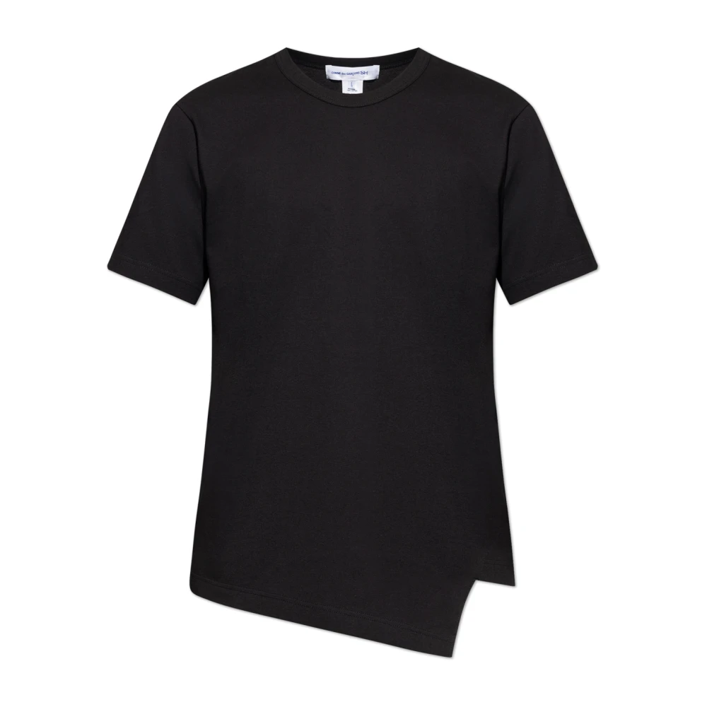 Comme des Garçons T-shirt met asymmetrische zoom Black Heren