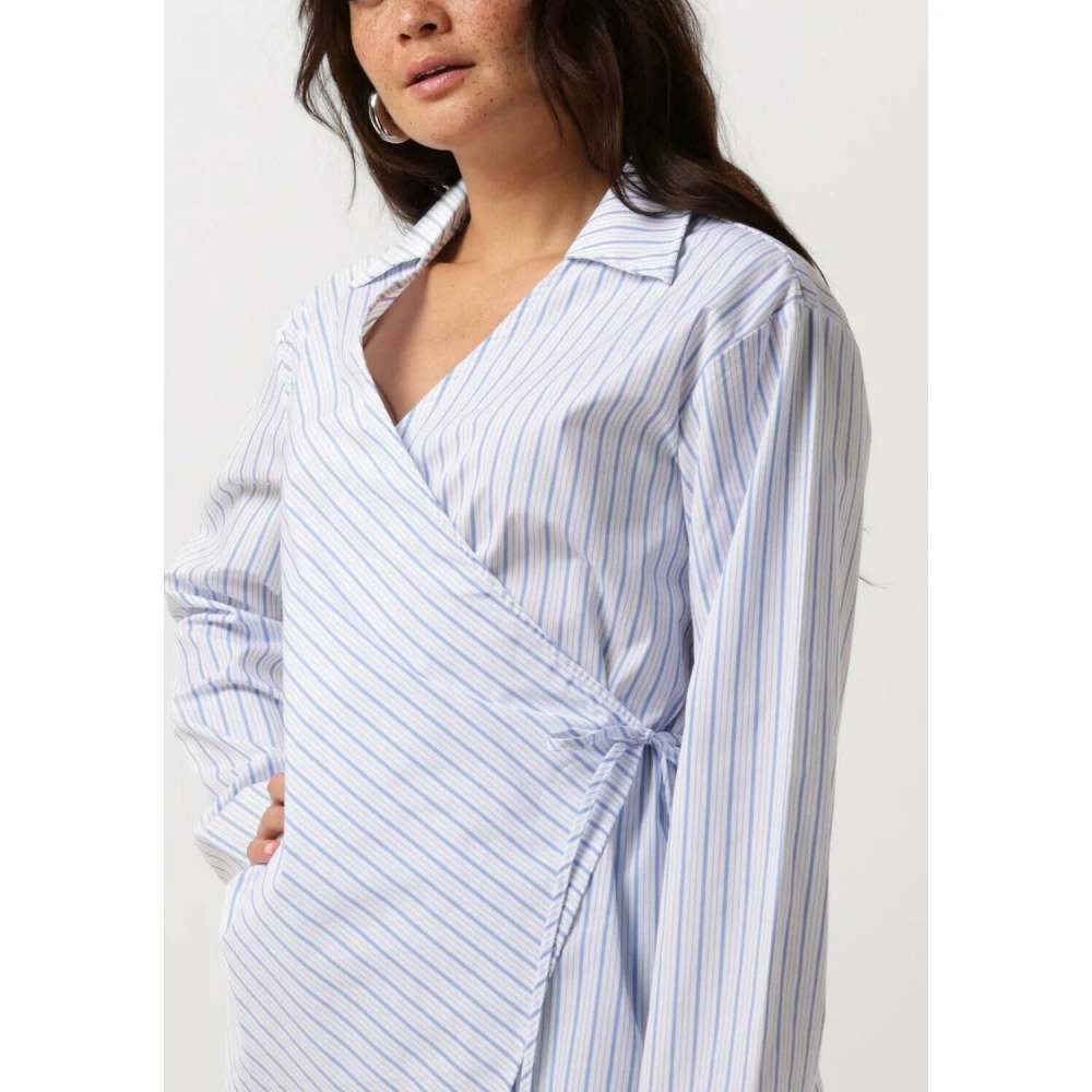 moss copenhagen Gestreepte Wrap Top Multicolor Dames