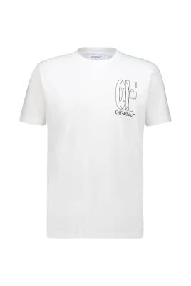 Outline Double Arrow Slim Cotton T-Shirt