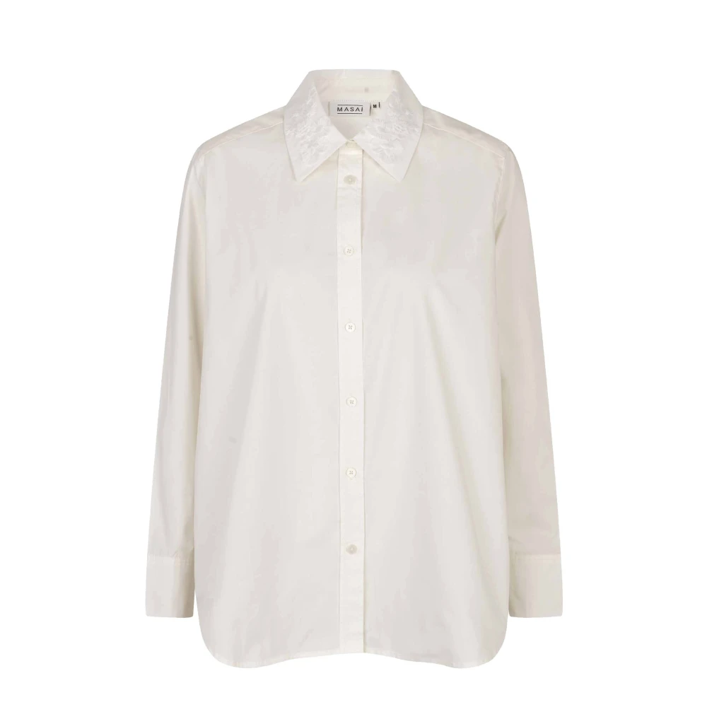 Masai Stijlvolle Shirt Jet Stream White Dames