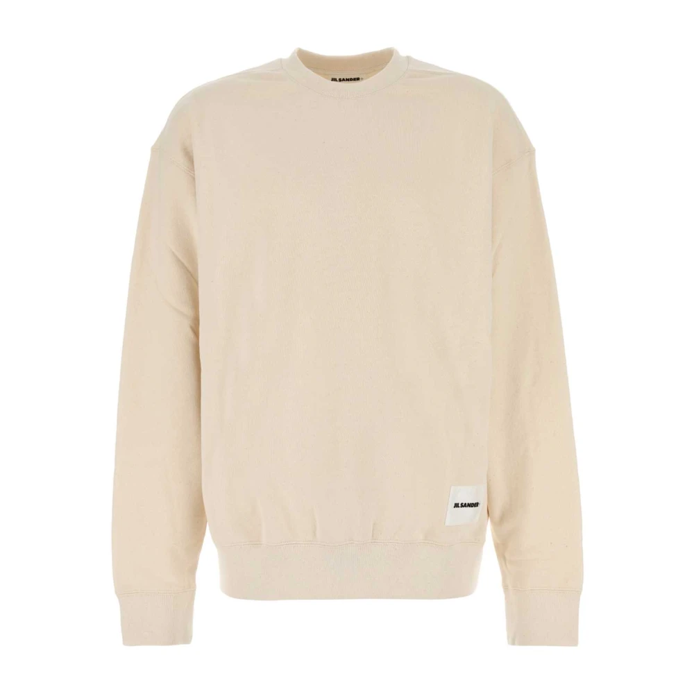 Jil Sander Crème Katoenen Sweatshirt Yellow Heren