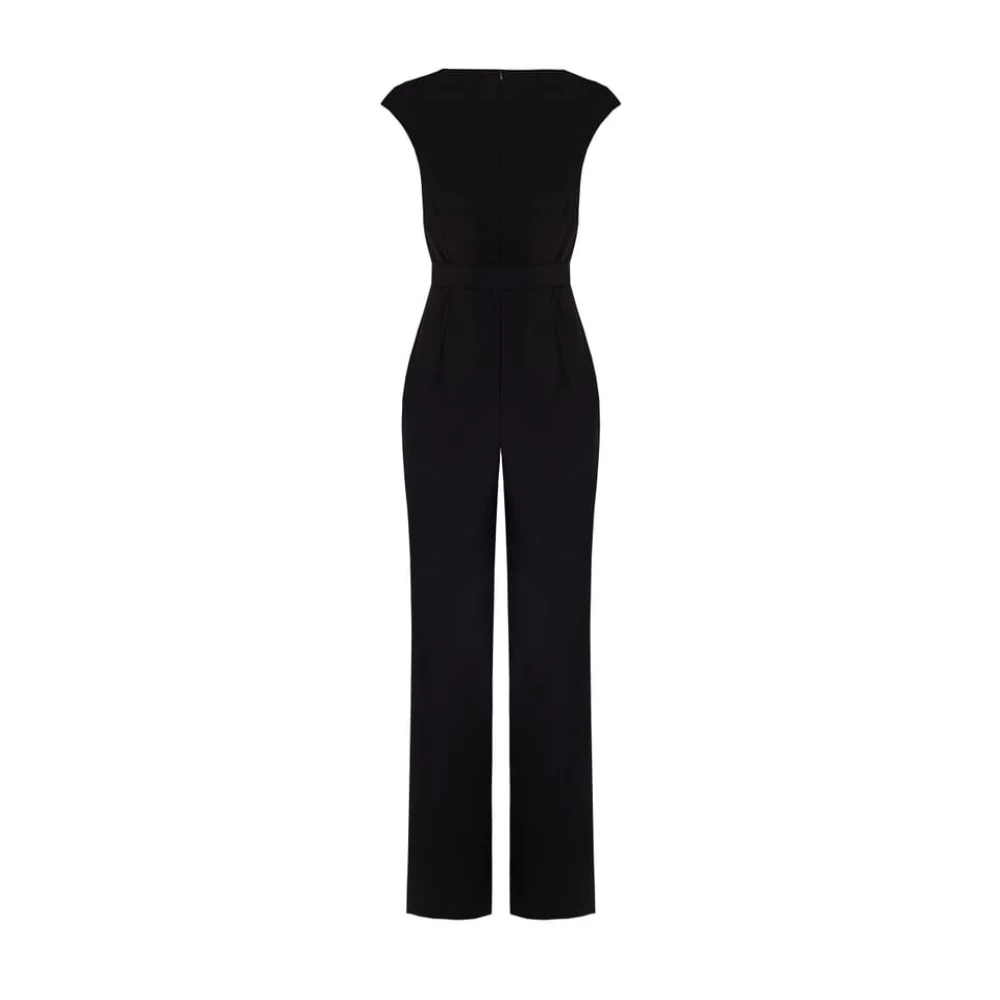 RINASCIMENTO Stromende jumpsuit met bijpassende riem Black Dames