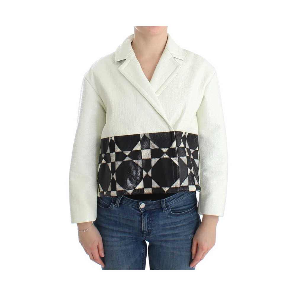 Andrea Pompilio Women's Multicolor Short Leather Jacket - Leather Jackets - Xs - Jackets