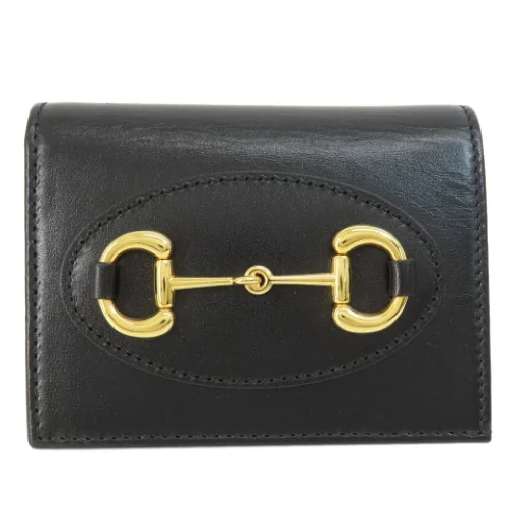 Gucci Vintage Pre-owned Leather wallets Black Dames