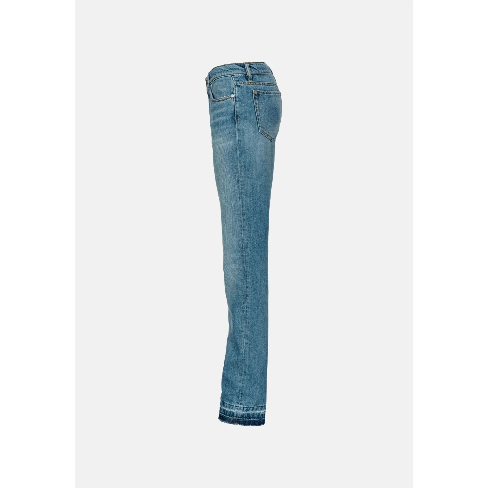 pinko Rebel Wash Straight Denim Broek Blue Dames