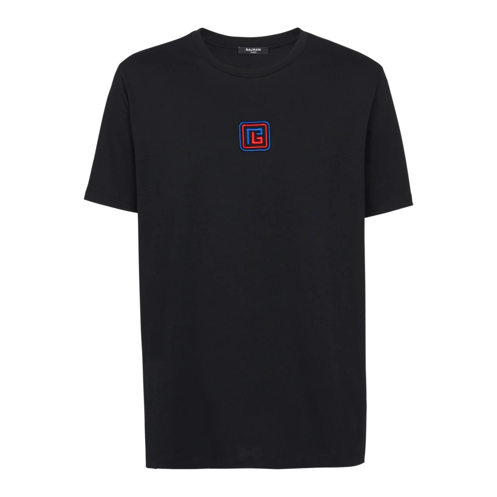 Balmain Black Pb T-Shirt - Male - T-Shirts - S - Tops