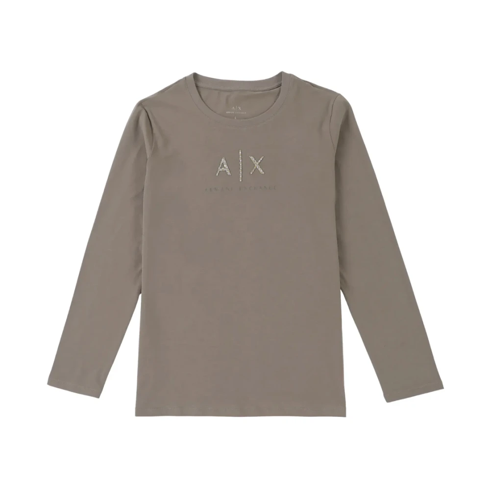 Armani Exchange Damen Braun Long Sleeve Tops