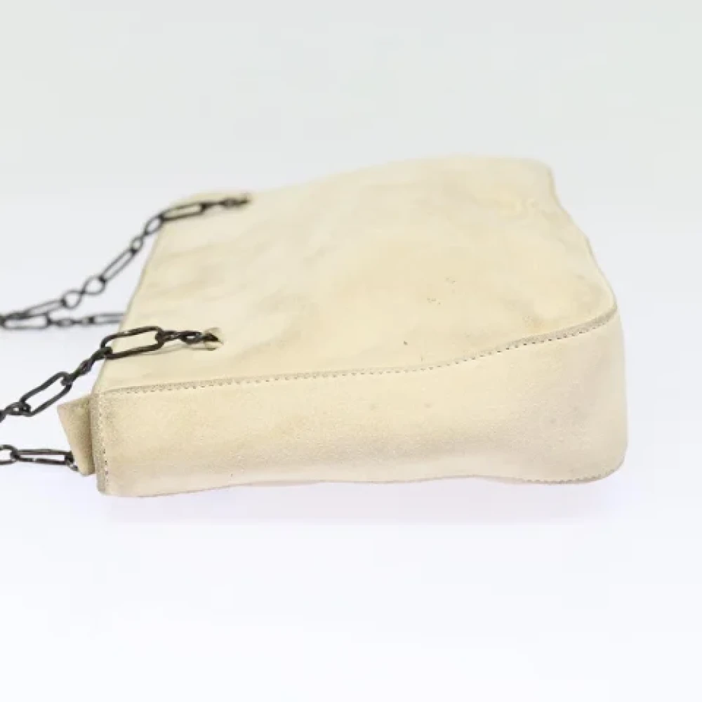 Prada Vintage Pre-owned Suede prada-bags Beige Dames